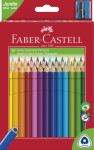 FABER-CASTELL Crayons de couleur Jumbo triangulaire, 30 étui FABER-CASTELL Crayons de couleur Jumbo triangulaire, 30 étui