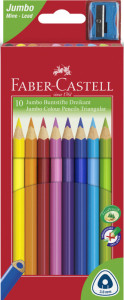 FABER-CASTELL Crayons de couleur Jumbo triangulaire, 30 étui