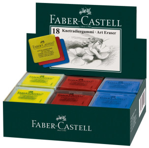 FABER-CASTELL Gomme malléable ART ERASER, assorti