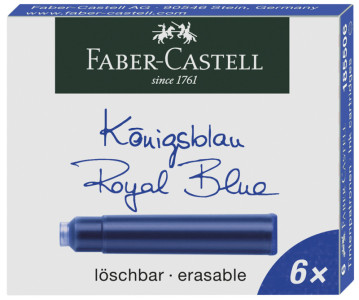 FABER-CASTELL Cartouches d'encre Standard, bleu royal