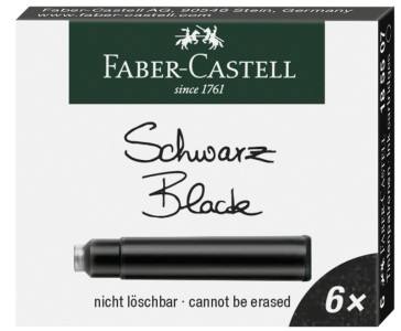FABER-CASTELL Cartouches d'encre Standard, noir
