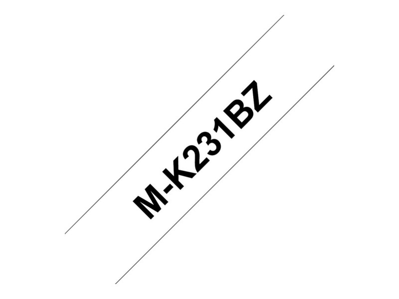 Brother : M-K231 BLACK avec HITE - 8M SINGLE BLACK ON WHITE