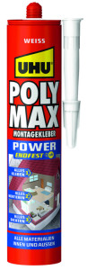 UHU Adhésif de montage POLYMAX EXPRESS, blanc, cartouche de