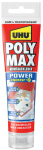 UHU Colle d'étanchéité POLYMAX EXPRESS,transparent,cartouche