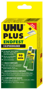 UHU Colle à 2 composants plus endfest, seringue à double