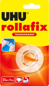 UHU Ruban adhésif rollafix transparent, avec dévidoir