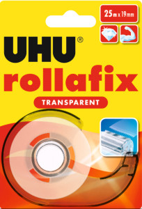 UHU Ruban adhésif rollafix transparent, avec dévidoir