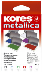 Kores Tampons encreur METALLICA, (L)110 x (P)70 mm, violet