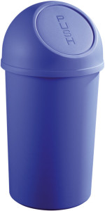 helit poubelle à clapet, 45 litres, bleue, ronde, en PP