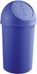 helit poubelle à clapet, 45 litres, ronde, en PP, gris helit poubelle à clapet, 45 litres, ronde, en PP, gris