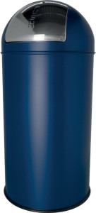 helit Poubelle avec clapet, 50 litres, gris