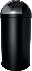 helit Poubelle avec clapet, 50 litres, gris