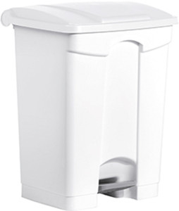 helit poubelle à pédale, 70 litres, blanc/vert