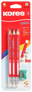 Kores crayon COACH, triangulaire, degré de durété: 2 HB