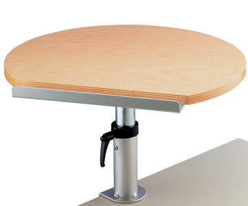 MAUL Table de travail ergonomique, plateau plaqué hêtre