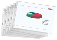 herlitz Pochette perforée, A3 à l'italienne, grainé, 0,08 mm herlitz Pochette perforée, A3 à l'italienne, grainé, 0,08 mm