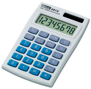 ibico Calculatrice de poche 081X, écran LCD à 8 chiffres