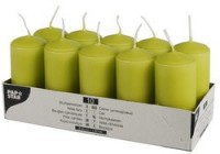 PAPSTAR Bougie cylindrique 40 mm vert kiwi en pack de 10