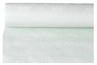 PAPSTAR Nappe en damas, rouleau, 10 x 1 m, blanc
