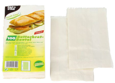 PAPSTAR Sachet pour croissant, (L)100 x (P)30 x (H)210 mm