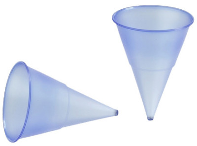 PAPSTAR Gobelet conique en plastique, bleu transparent,