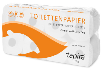 Papier toilette Tissue, 2 couches, blanc recyclé, grand