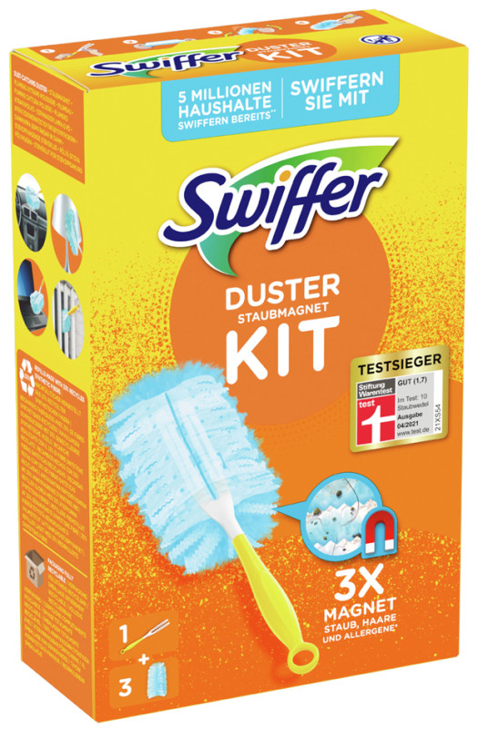 Kit de démarrage Swiffer Duster - 1 balai télescopique + 2 plumeaux pas  cher