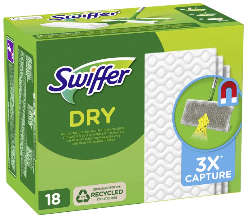 SWIFFER Lingettes Attrape-Poussière, recharge, 36 pcs.