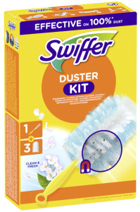 Swiffer Kit de démarrage plumeau-magnétique, 1 manche + 1