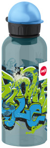 emsa TEENS Trinkflasche, 0,6 Liter, Motiv: Graffiti