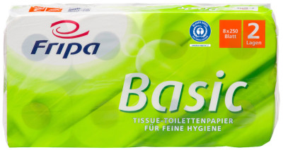 Fripa Papier hygiénique Basic, 3 couches, blanc