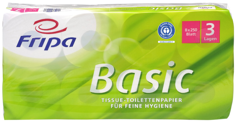 Fripa Papier hygiénique Basic, 2 couches, blanc