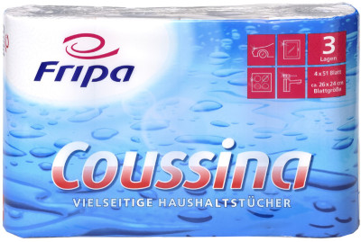 Fripa Rouleau d'essuie-tout Coussina, 3 couches, blanc