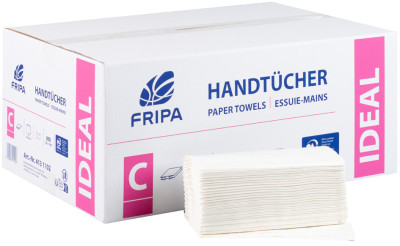 Fripa Essuie-mains IDEAL, 250 x 230 mm, pli-V, extra blanc