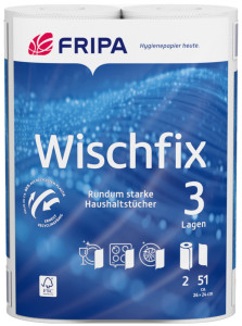 Fripa Rouleau d'essuie-tout Wischfix, 3 couches, extra blanc