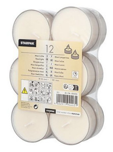 PAPSTAR Bougies chauffe-plat Maxi, diamètre: 57 mm, blanc