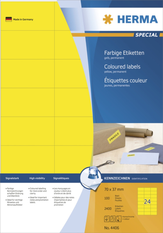 HERMA Etiquettes universelles SPECIAL, 210 x 297 mm, vert