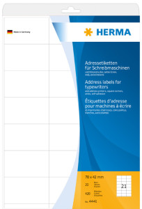 HERMA Étiquettes pour adresses, 105 x 42 mm, coins pointus