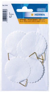 HERMA Attaches pour photos diamètre 30 mm, Shirting, blanc,