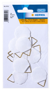 HERMA Attaches pour photos diamètre 30 mm, Shirting, blanc,