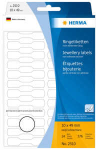 HERMA étiquettes bijouterie, 10 x 49 mm, en semi carton,