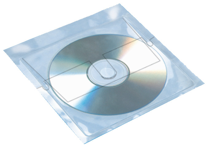 HERMA pochette autocollante pour 1 CD/DVD, en PP,