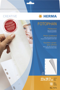 HERMA Feuillets carton, 230 x 297 mm, blanc,