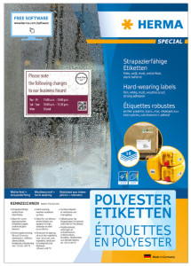 HERMA Etiquettes en film plastifié SPECIAL, 70 x 37 mm,