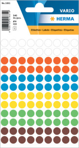 HERMA étiquettes multi-usages, diamètre: 19 mm, orange fluo