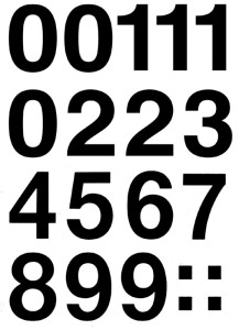 HERMA stickers chiffres 1-100, film noir, hauteur: 5 mm