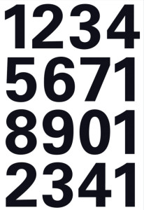 HERMA stickers chiffres 0-9, film noir, hauteur: 33 mm
