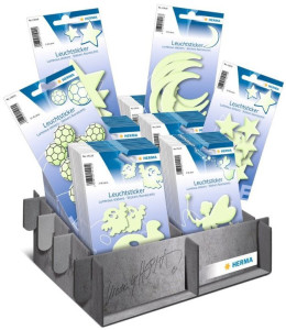 autocollants fluorescents HERMA, affichage de carton