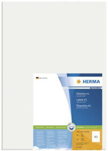 HERMA Etiquettes universelles PREMIUM, 297 x 420 mm, blanc