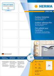 HERMA Etiquettes en film adhésif Outdoor SPECIAL, blanc mat